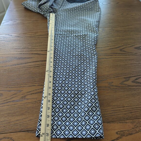 So Slimming By Chico's black, blue and white Women's ankle pants sz 2.5 sz 14 - Picture 13 of 16